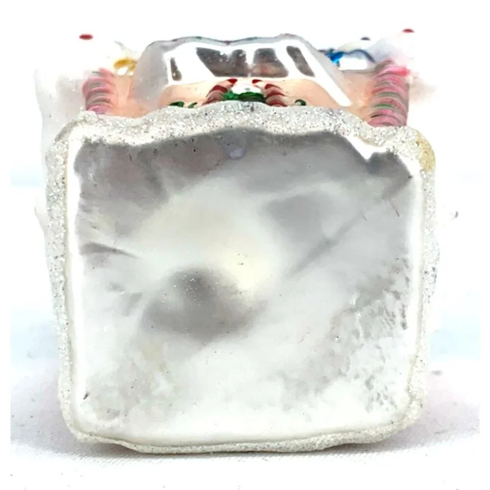 Lao Mai Pink Gingerbread House Glass Christmas Ornament 4 1/2” Tall - Picture 5 of 8